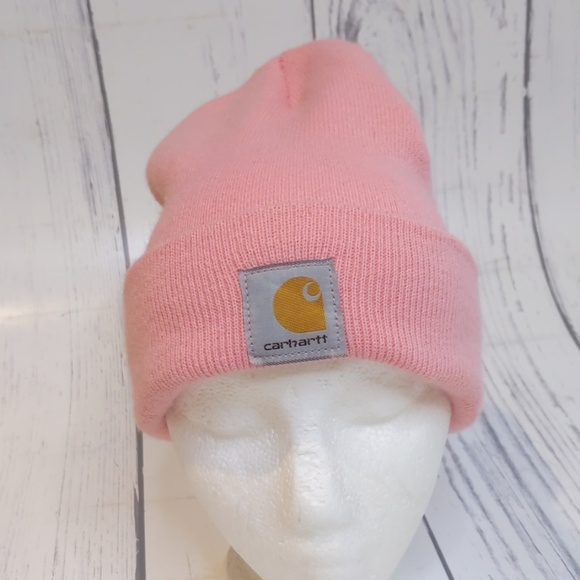 baby pink carhartt beanie